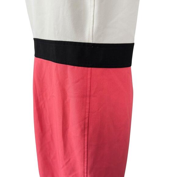 Black Label by Evan Picone Womens Colorblock Sheath Career Business Dress sz 16 - Picture 9 of 16